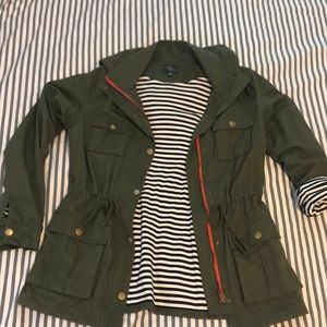 Army green utility jacket